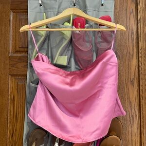 DYNAMITE Silk Tube Top SIZE: M Pink